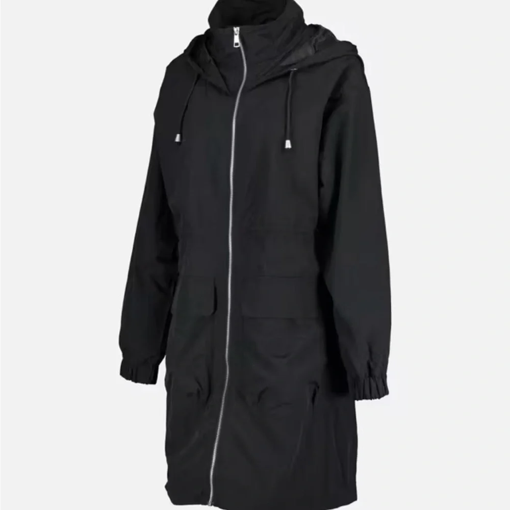 b. young Byanetta Parka 2 Jacket, Black, Hooded, EU 38, US 6